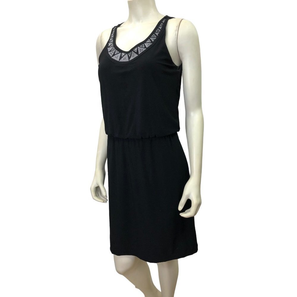 WHITE HOUSE BLACK MARKET STUD EMBELLISHED NECK DRESS SZ SM